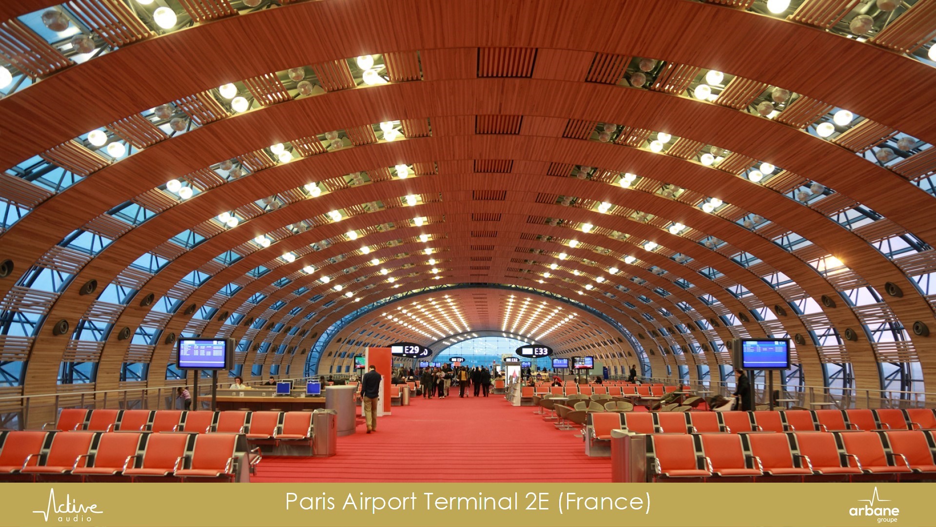 Charles de Gaulle airport gate, Hall E, Paris, France